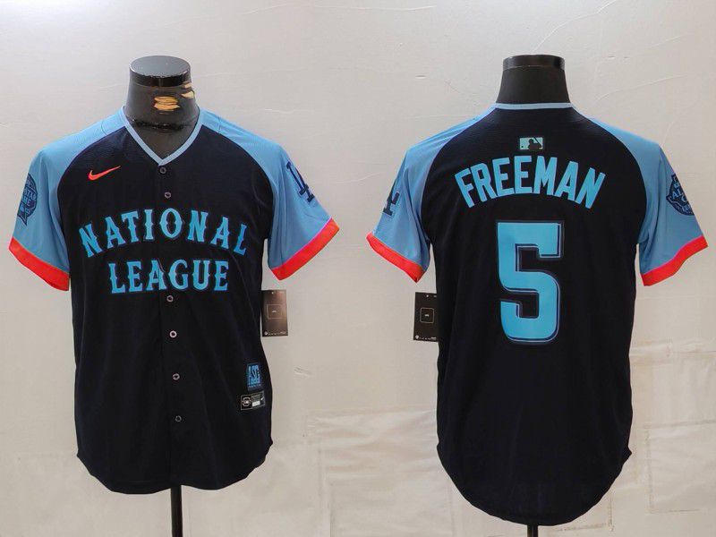 Men Los Angeles Dodgers #5 Freeman Blue All star 2024 Nike MLB Jersey style 81555